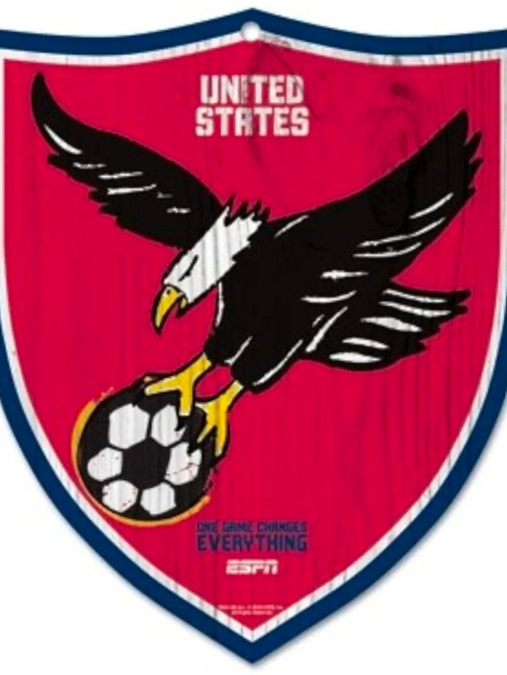 UNITED STATES World Cup Wood Sign, USA, FIFA, ESPN, 2010, Wincraft, Retro-Style